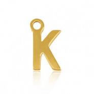 Rostfrei Stahl Anhänger Initial K Gold